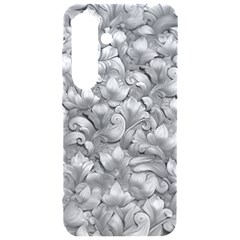 Silver Blossom Elegance Print (ai+human) Samsung Galaxy S24 6 2 Inch Black Tpu Uv Case by dflcprintsclothing