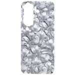 Silver Blossom Elegance Print (AI+Human) Samsung Galaxy S24 Plus 6.7 Inch Black TPU UV Case Front