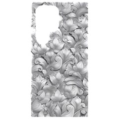 Silver Blossom Elegance Print (ai+human) Samsung Galaxy S24 Ultra 6 9 Inch Black Tpu Uv Case by dflcprintsclothing