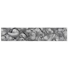 Silver Blossom Elegance Print (ai+human) Small Premium Plush Fleece Scarf by dflcprintsclothing