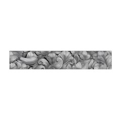 Silver Blossom Elegance Print (ai+human) Premium Plush Fleece Scarf (mini) by dflcprintsclothing