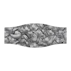 Silver Blossom Elegance Print (ai+human) Stretchable Headband by dflcprintsclothing