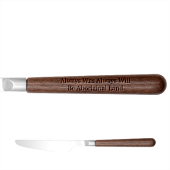 Always Was Always Will Be Aboriginal Land On Stainless Steel Knife With Wooden Handle by DeadlyKitchenware2024