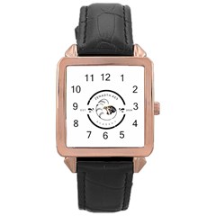 Zenadth Kes Academy Logo On Rose Gold Leather Watch  by ZenadthKesAcademy2024