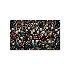 Pearls And Stones Sticker (rectangular) by dedoma