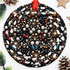 Pearls And Stones Ornament (round Filigree)