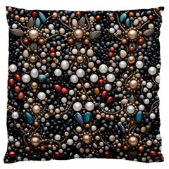 Pearls And Stones Standard Premium Plush Fleece Cushion Case (one Side) by dedoma