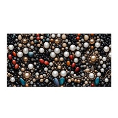 Pearls And Stones Satin Wrap 35  X 70  by dedoma