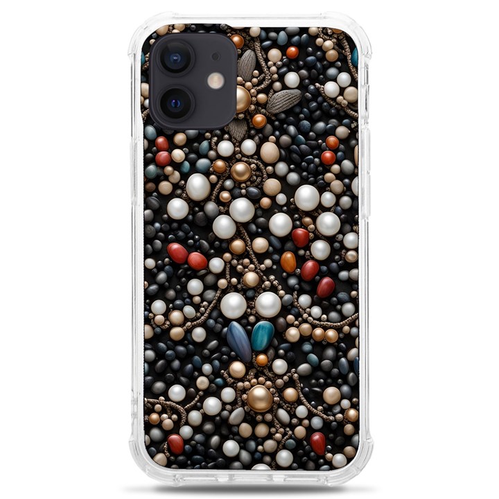 Pearls and stones iPhone 12 mini TPU UV Print Case	