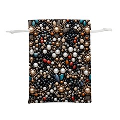 Pearls And Stones Lightweight Drawstring Pouch (l) by dedoma