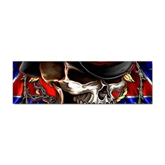 Confederate Flag Usa America United States Csa Civil War Rebel Dixie Military Poster Skull Sticker (bumper) by Ket1n9