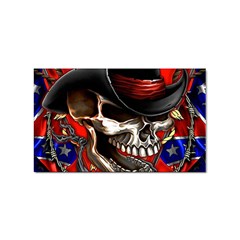 Confederate Flag Usa America United States Csa Civil War Rebel Dixie Military Poster Skull Sticker Rectangular (100 Pack) by Ket1n9