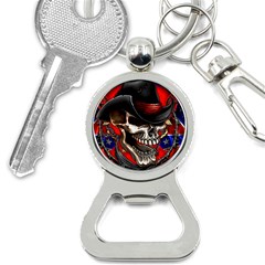 Confederate Flag Usa America United States Csa Civil War Rebel Dixie Military Poster Skull Bottle Opener Key Chain by Ket1n9