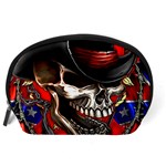 Confederate Flag Usa America United States Csa Civil War Rebel Dixie Military Poster Skull Accessory Pouch (Large) Back