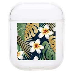 Seamless Pattern With Tropical Strelitzia Flowers Leaves Exotic Background Soft Tpu Airpods 1/2 Case by Ket1n9