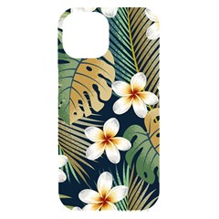 Seamless Pattern With Tropical Strelitzia Flowers Leaves Exotic Background Iphone 15 Black Uv Print Pc Hardshell Case by Ket1n9