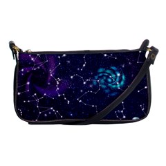 Realistic Night Sky Poster With Constellations Shoulder Clutch Bag by Ket1n9