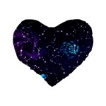 Realistic Night Sky Poster With Constellations Standard 16  Premium Heart Shape Cushions Back