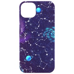 Realistic Night Sky Poster With Constellations Iphone 15 Pro Black Uv Print Pc Hardshell Case