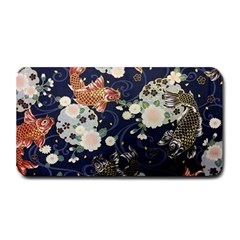 Japanese Wave Koi Illustration Pattern Medium Bar Mat