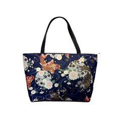 Japanese Wave Koi Illustration Pattern Classic Shoulder Handbag by Ndabl3x