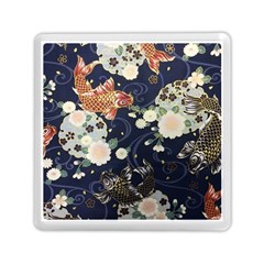 Japanese Wave Koi Illustration Pattern Memory Card Reader (square)