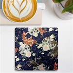 Japanese Wave Koi Illustration Pattern UV Print Square Tile Coaster  Front