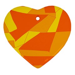 Pattern Abstract Triangle Simple Heart Ornament (two Sides) by Bedest