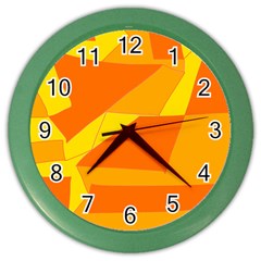 Pattern Abstract Triangle Simple Color Wall Clock by Bedest