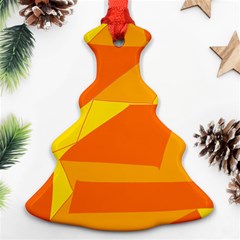 Pattern Abstract Triangle Simple Christmas Tree Ornament (two Sides)