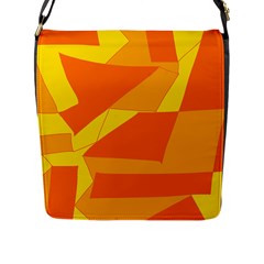 Pattern Abstract Triangle Simple Flap Closure Messenger Bag (l) by Bedest