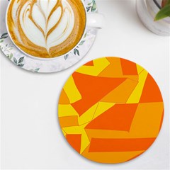 Pattern Abstract Triangle Simple Uv Print Round Tile Coaster by Bedest