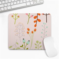 Boho Pattern Berries Flowers Nature Large Mousepad by Bedest