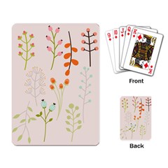 Boho Pattern Berries Flowers Nature Playing Cards Single Design (rectangle) by Bedest