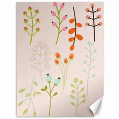 Boho Pattern Berries Flowers Nature Canvas 36  X 48 