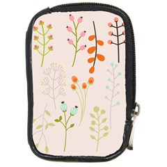 Boho Pattern Berries Flowers Nature Compact Camera Leather Case by Bedest