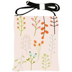 Boho Pattern Berries Flowers Nature Shoulder Sling Bag Front