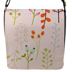 Boho Pattern Berries Flowers Nature Flap Closure Messenger Bag (s) by Bedest