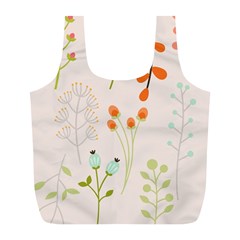 Boho Pattern Berries Flowers Nature Full Print Recycle Bag (l) by Bedest