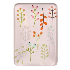 Boho Pattern Berries Flowers Nature Rectangular Glass Fridge Magnet (4 Pack) by Bedest