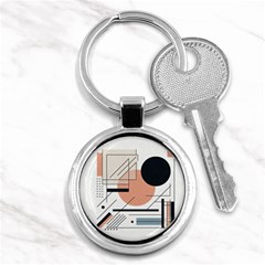 Abstract Architecture Key Chain (round) by Bedest