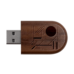 Abstract Architecture Wood Oval Usb Flash Drive by Bedest