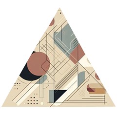 Boho Abstract Architecture Wooden Puzzle Triangle by Bedest