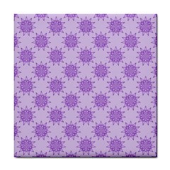 Purple Pattern Seamless Texture Mandala Tile Coaster by Bedest