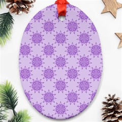 Purple Pattern Seamless Texture Mandala Ornament (oval)