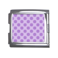 Purple Pattern Seamless Texture Mandala Mega Link Italian Charm (18mm)