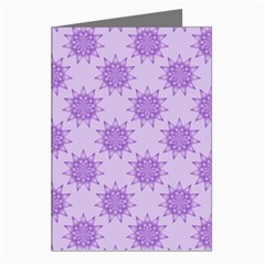 Purple Pattern Seamless Texture Mandala Greeting Cards (pkg Of 8) by Bedest