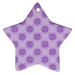 Purple Pattern Seamless Texture Mandala Star Ornament (Two Sides) Front