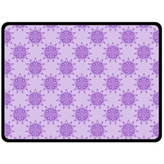 Purple Pattern Seamless Texture Mandala Fleece Blanket (large) by Bedest