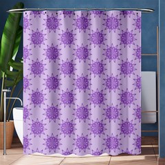 Purple Pattern Seamless Texture Mandala Shower Curtain 60  X 72  (medium)  by Bedest